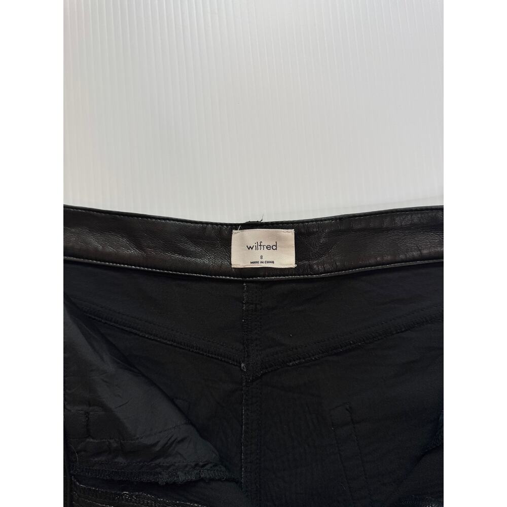 Wilfred Aritzia Melina Faux Leather Pants Black Women’s 8 Minimalist Futurism - Picture 9 of 16